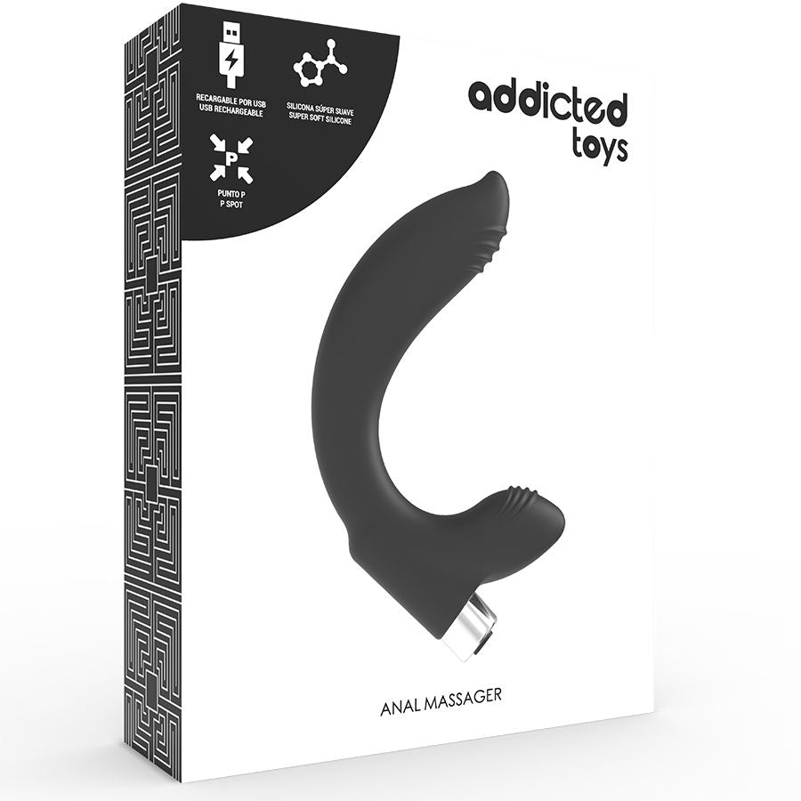 ADDICTED TOYS - VIBRADOR PROSTÁTICO RECARGABLE MODELO 7 - NEGRO