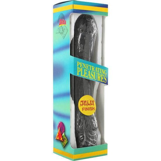 SIETE CREACIONES - VIBRADOR DE GELATINA NEGRA 20 CM