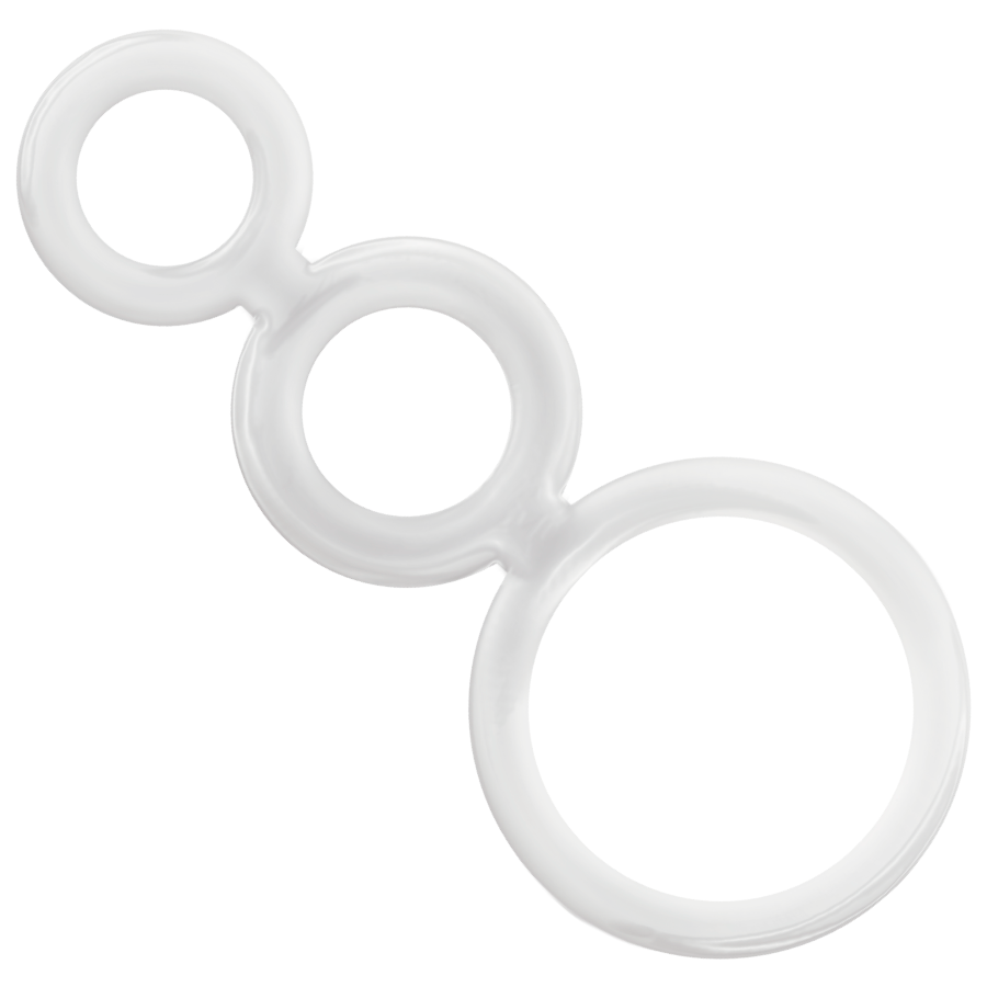 JUGUETES ADICTO - SET DE ANILLOS PARA EL PENE TRANSPARENTES