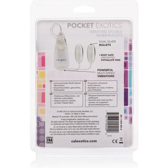 CALEXOTICS - BALAS VIBRATORIAS DUO PLATEADO