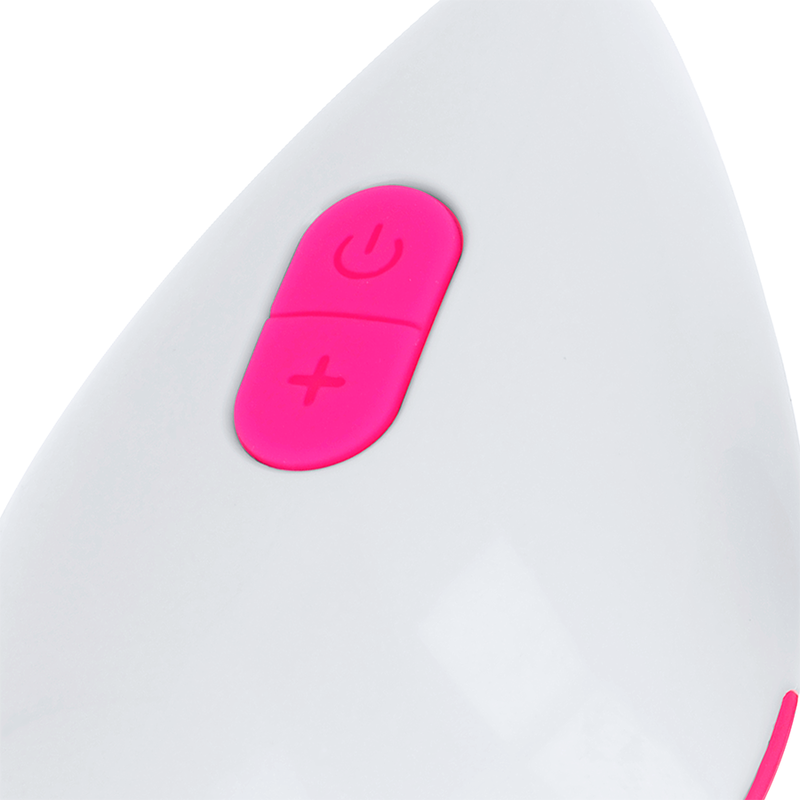 OHMAMA - HUEVO VIBRADOR TEXTURIZADO 10 MODOS ROSA Y BLANCO