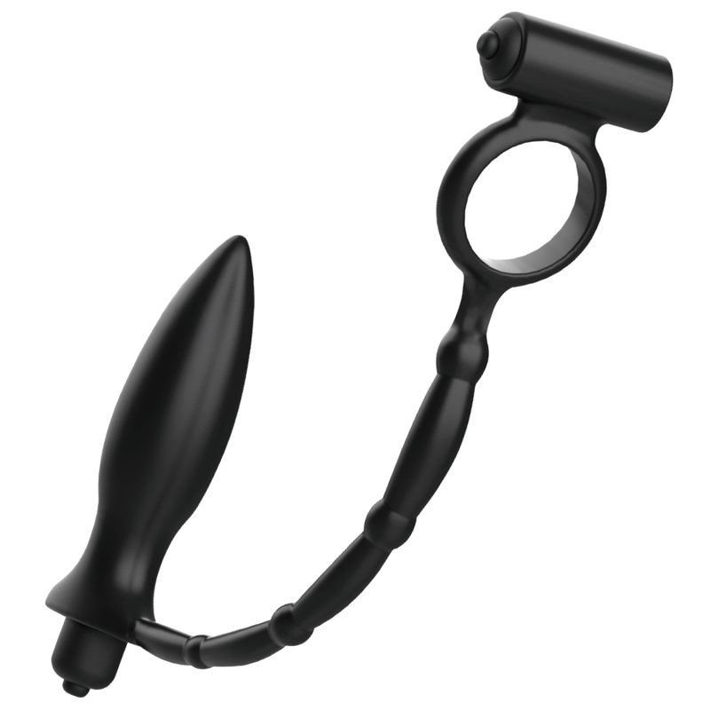 JUGUETES ADICTO - PLUG ANAL CON ANILLO VIBRATORIO