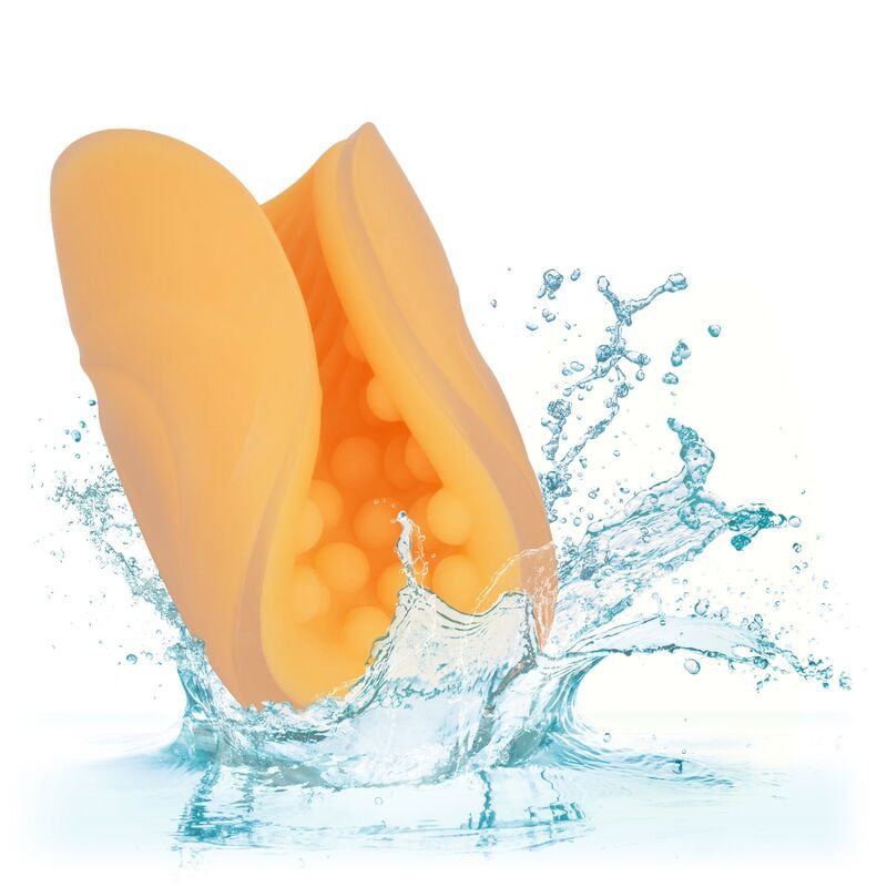 CALEXOTICS - MASTURBADOR CON AGARRE DE CUENTAS NARANJA