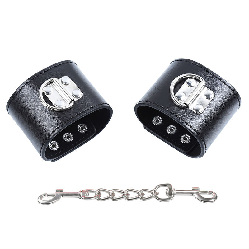 OHMAMA FETISH - RESTRICCIONES DE MUÑECA CON CIERRE A PRESIÓN DE METAL