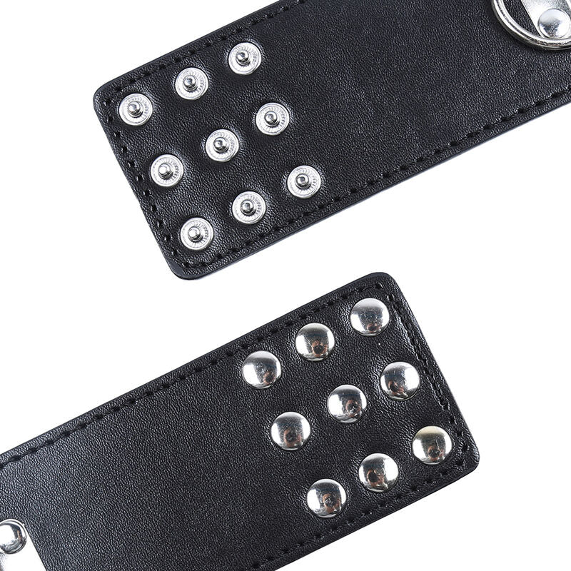 OHMAMA FETISH - RESTRICCIONES DE MUÑECA CON CIERRE A PRESIÓN DE METAL