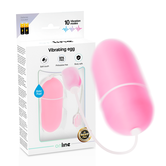 EN LÍNEA - HUEVO VIBRADOR IMPERMEABLE ROSA