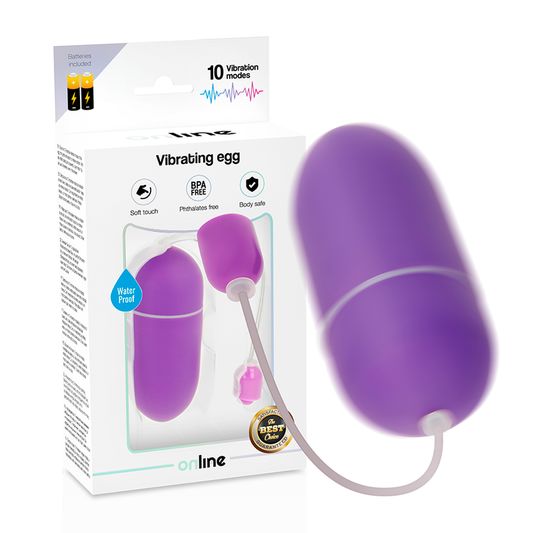EN LÍNEA - HUEVO VIBRADOR IMPERMEABLE MORADO
