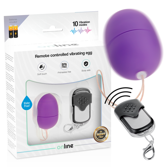 EN LÍNEA - HUEVO VIBRADOR CON CONTROL REMOTO MORADO