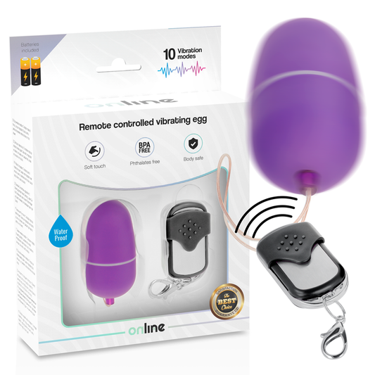 EN LÍNEA - HUEVO VIBRADOR CON CONTROL REMOTO M MORADO