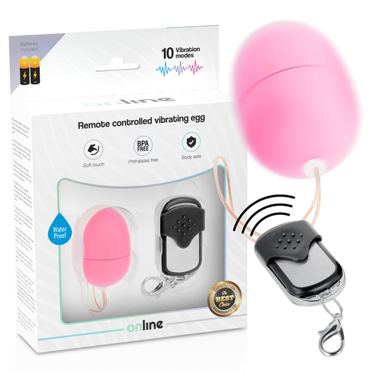 EN LÍNEA - HUEVO VIBRADOR CON CONTROL REMOTO S ROSA