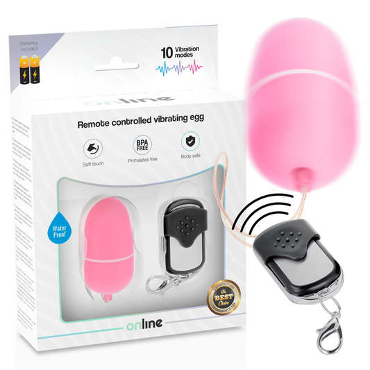 EN LÍNEA - HUEVO VIBRADOR CON CONTROL REMOTO M ROSA