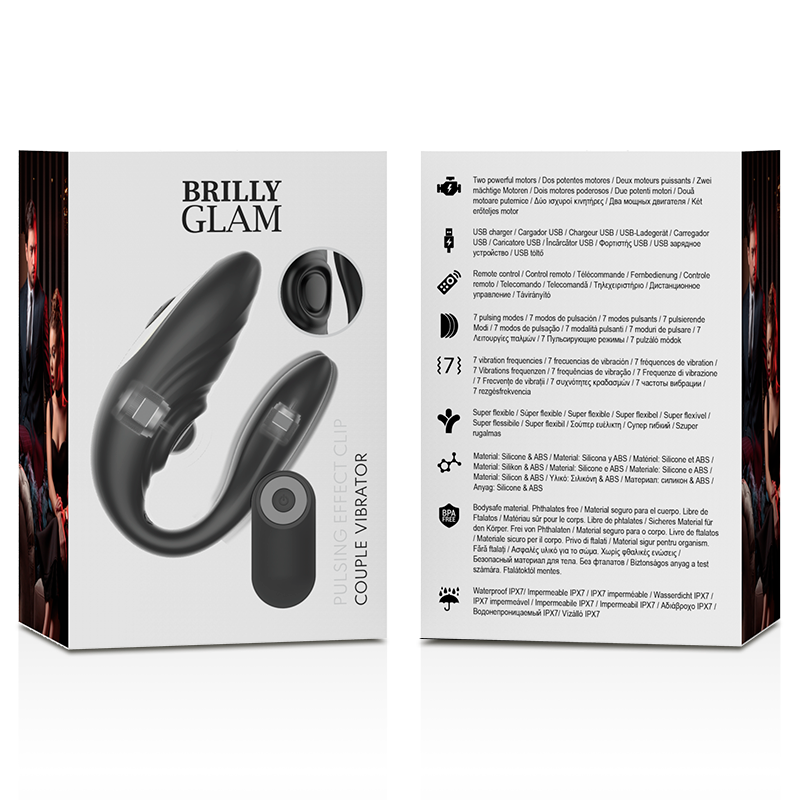 BRILLY GLAM - PAREJA DE CONTROL REMOTO CON PULSACIÓN Y VIBRACIÓN