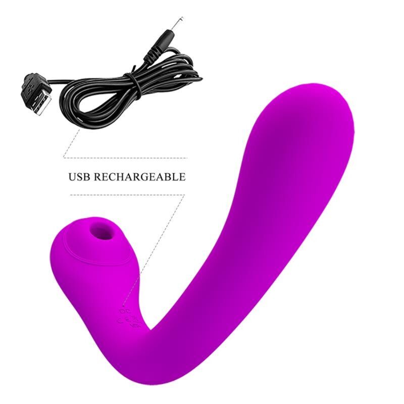 PRETTY LOVE - VIBRADOR Y SUCCIONADOR DE CLÍTORIS ALEX LILA