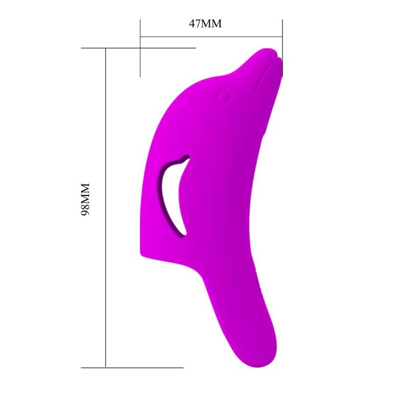 PRETTY LOVE - ESTIMULADOR DE DEDOS DELPHINI POTENTE PÚRPURA