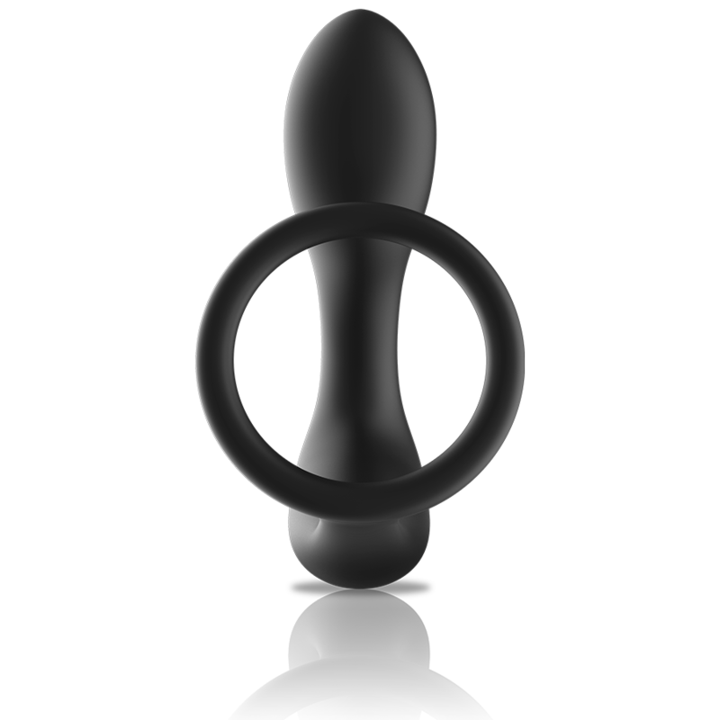 BLACK&amp;SILVER - MASAJEADOR ANAL CON CONTROL REMOTO RECARGABLE DE SILICONA NEGRO