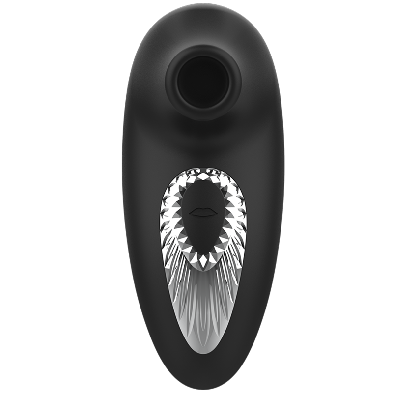 BLACK&amp;SILVER - DRAKE DELUXE VIBRADOR SUCCIONADOR RECARGABLE DE SILICONA NEGRO