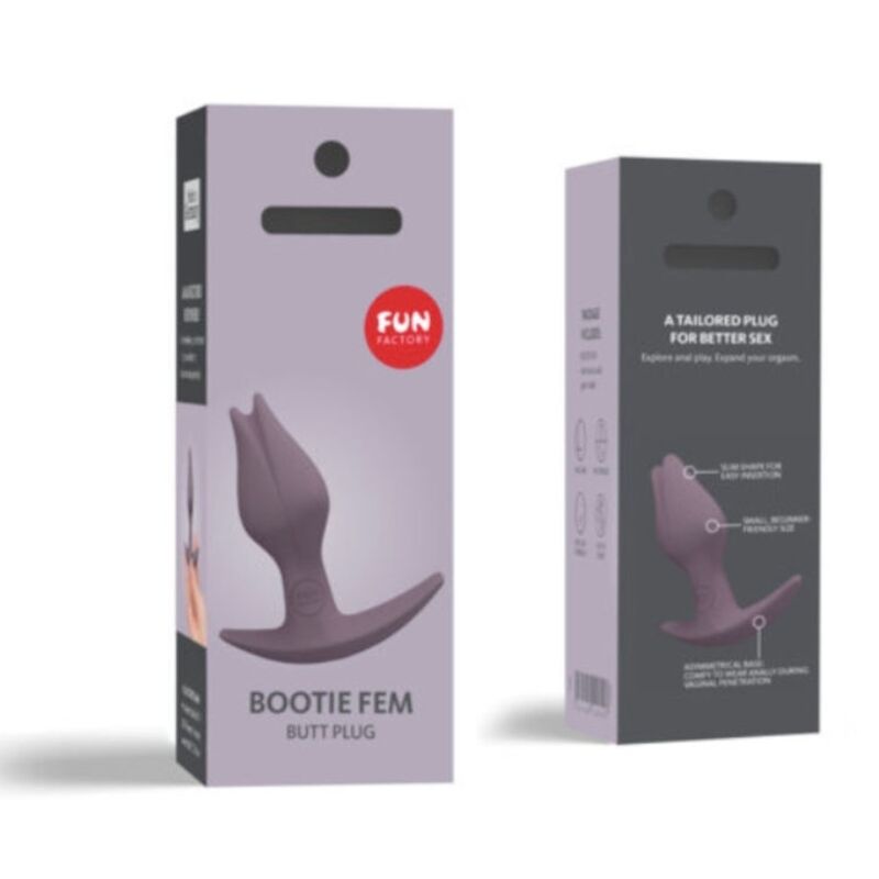 FUN FACTORY - BOTINES FEMENINOS PLUG ANAL PARA MUJER COLOR GRIS OSCURO