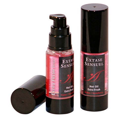 EXTASE SENSUAL - ACEITE DE MASAJE CON EFECTO FRESA EXTRA FRESCA 30 ML