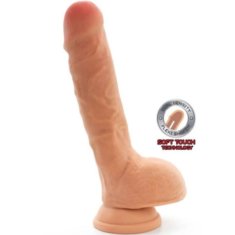 GET REAL - DILDO DE DOBLE DENSIDAD 25,5 CM BOLAS PIEL
