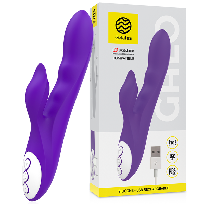 GALATEA - VIBRADOR GALO LILA COMPATIBLE CON LA TECNOLOGÍA INALÁMBRICA WATCHME