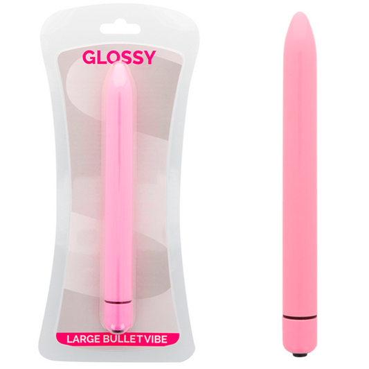 GLOSSY - VIBRADOR DELGADO ROSA