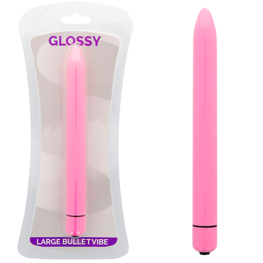 GLOSSY - VIBRADOR DELGADO ROSA OSCURO
