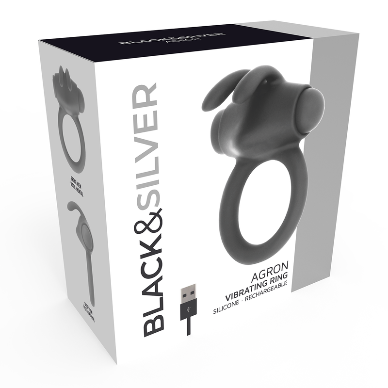 NEGRO Y PLATA - ANILLO AGRON 2.O