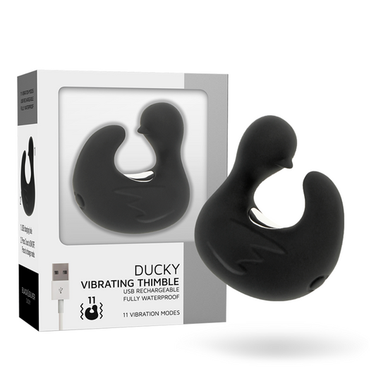 BLACK&amp;SILVER - DUCKYMANIA DEDAL ESTIMULANTE DE SILICONA RECARGABLE PARA PATO