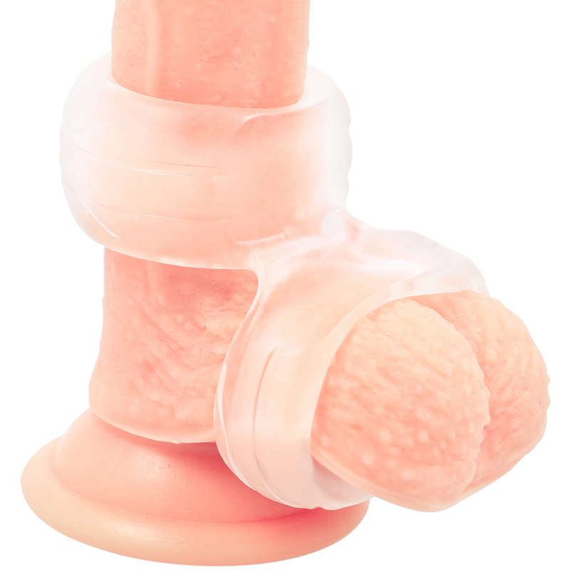 POWERING - ANILLO DOBLE PARA EL PENE SUPER FLEXIBLE Y RESISTENTE PR09 TRANSPARENTE