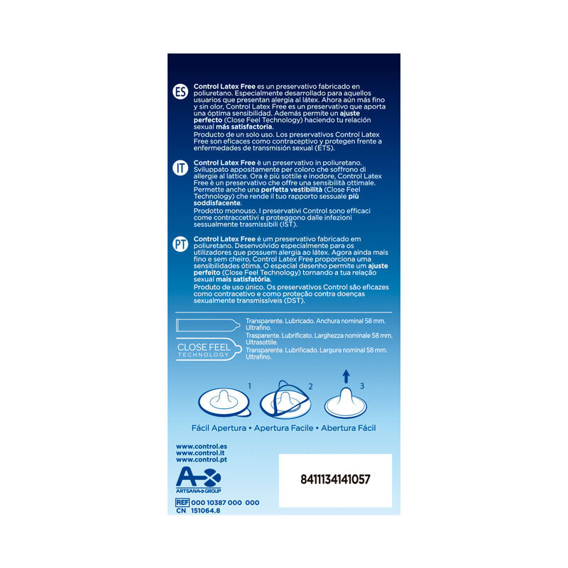 CONTROL - CONDONES DE LÁTEX LIBRES DE PECADOS 5 UNIDADES