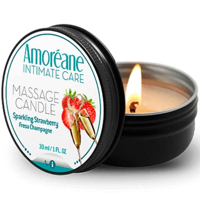 AMOREANE - VELA DE MASAJE FRESA CHAMPÁN 30 ML