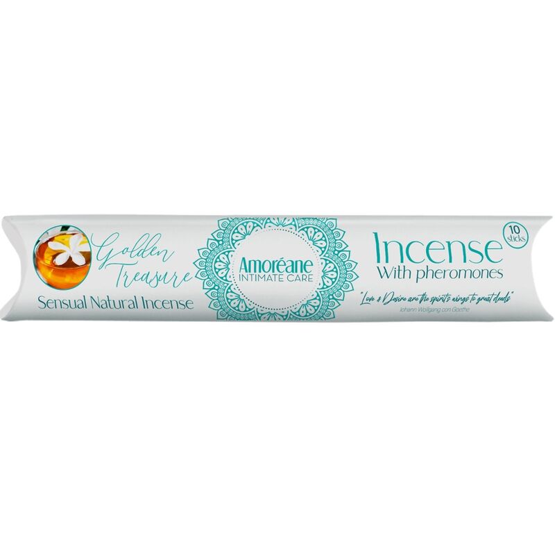 AMOREANE - INCIENSO TESORO DORADO CON FEROMONAS AROMA A JAZMÍN