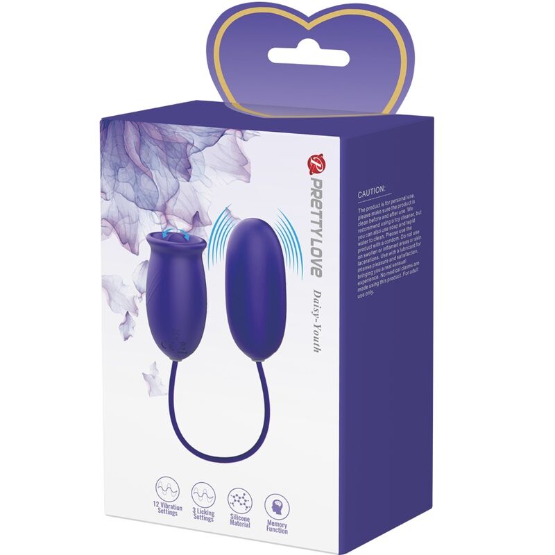 PRETTY LOVE - VIBRADOR ESTIMULADOR RECARGABLE DAISY YOUTH VIOLETA