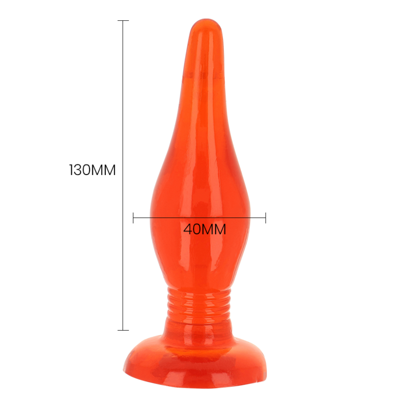 BAILE - PLUG ANAL ROJO DE TACTO SUAVE 14,2 CM