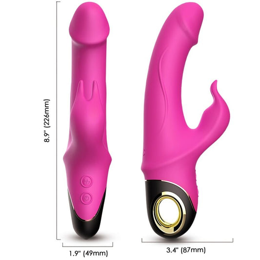 ARMONY - METEROR DILDO VIBRADOR CONEJO ROTADOR FUCSIA