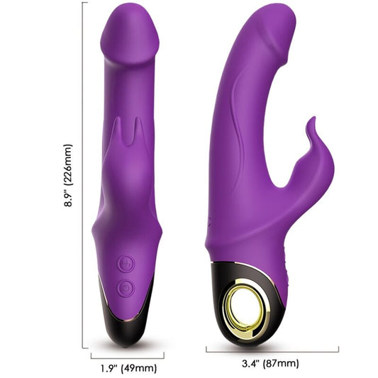 ARMONY - DILDO VIBRADOR CONEJO ROTADOR METEROR MORADO