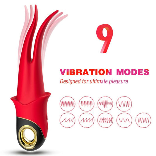ARMONY - SHADOW VIBRADOR DOBLE CABEZAL ROJO PROVOCADOR