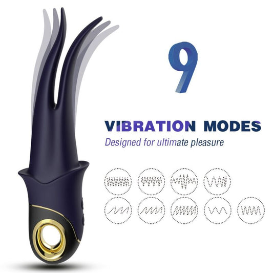 ARMONY - VIBRADOR SHADOW DOBLE CABEZAL AZUL PROVOCADOR