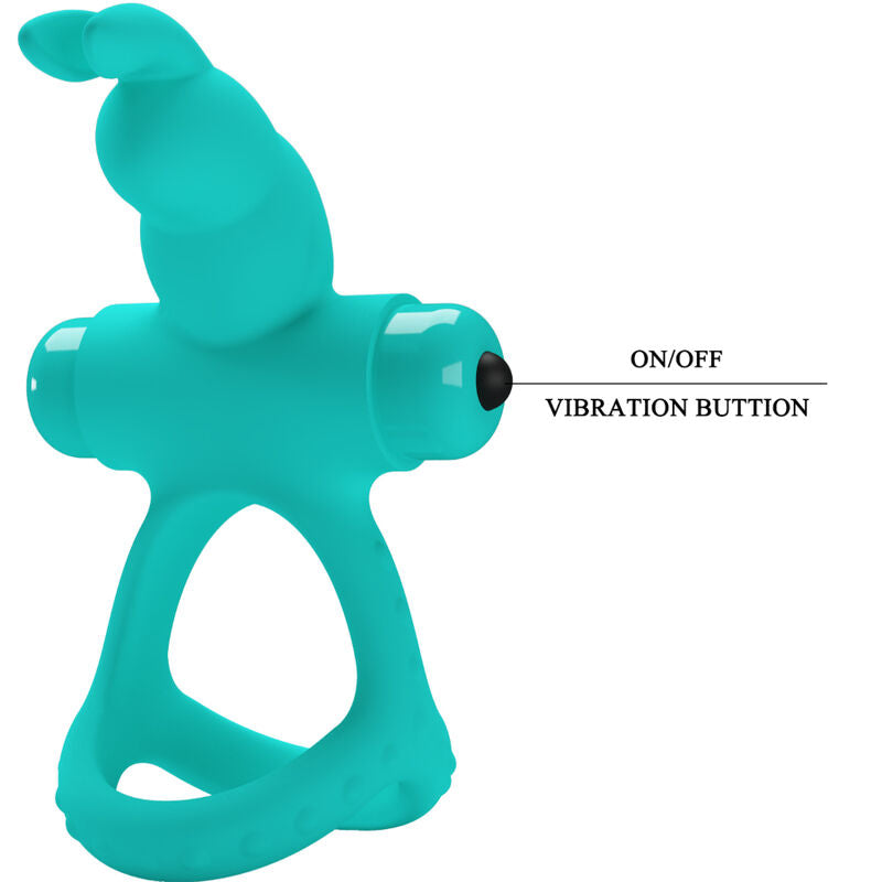 PRETTY LOVE - ANILLO VIBRADOR FIGGY GREEN RABBIT