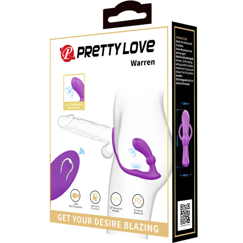 PRETTY LOVE - ANILLO ANAL Y VIBRADOR WARREN VIOLET