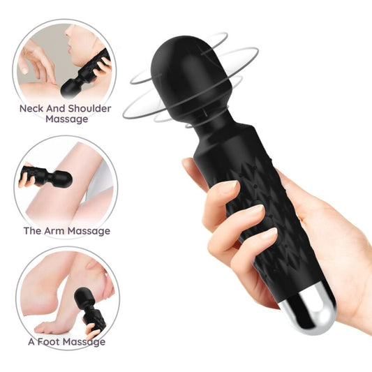 ARMONY - MASAJEADOR Y VIBRADOR POSTMAN CABEZAL SUPER FLEXIBLE NEGRO