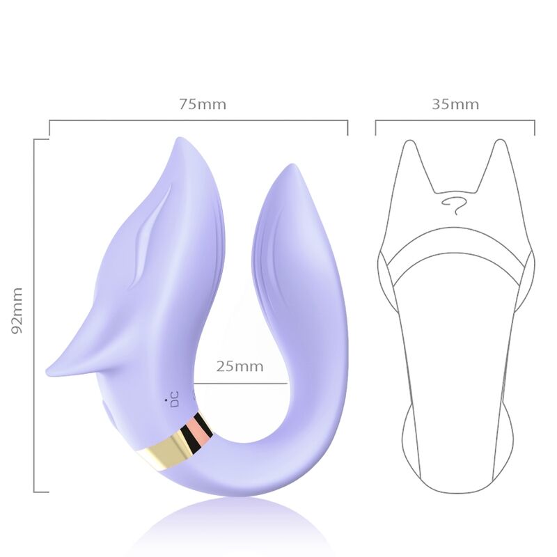 ARMONY - VIBRADOR FOX PARA PAREJAS CONTROL REMOTO MORADO