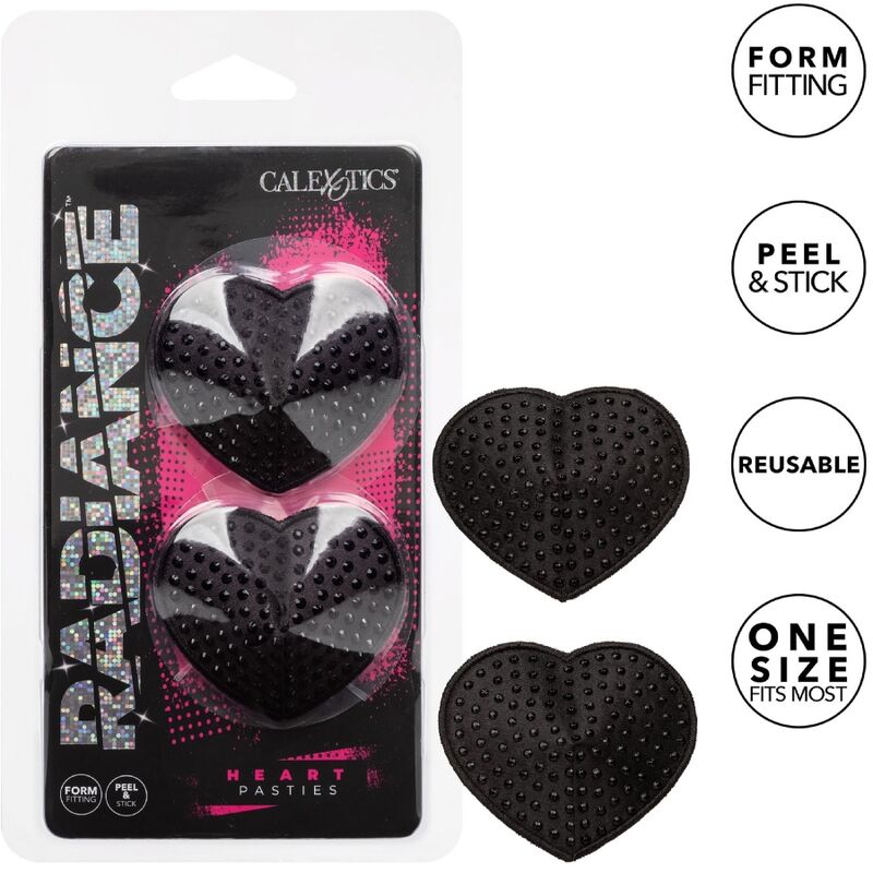CALEXOTICS - PROTECTORES DE PEZONES CON JOYA EN FORMA DE CORAZÓN RADIANCE