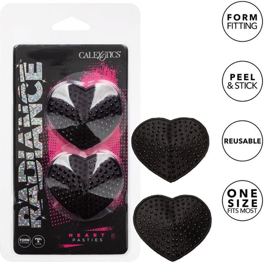 CALEXOTICS - PROTECTORES DE PEZONES CON JOYA EN FORMA DE CORAZÓN RADIANCE