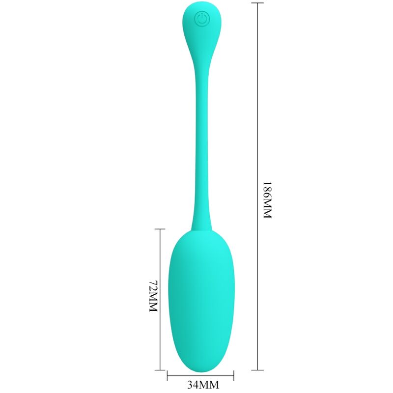 PRETTY LOVE - HUEVO VIBRADOR RECARGABLE KNUCKER WATER GREEN