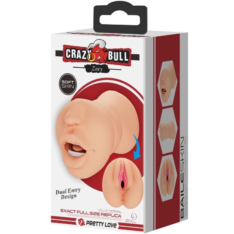 CRAZY BULL - ZOEY MASTURBADOR CON FORMA DE VAGINA Y DOBLE ENTRADA