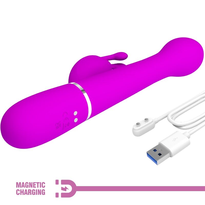 PRETTY LOVE - VIBRADOR DEJON RABBIT 3 EN 1 MULTIFUNCIÓN VIOLETA