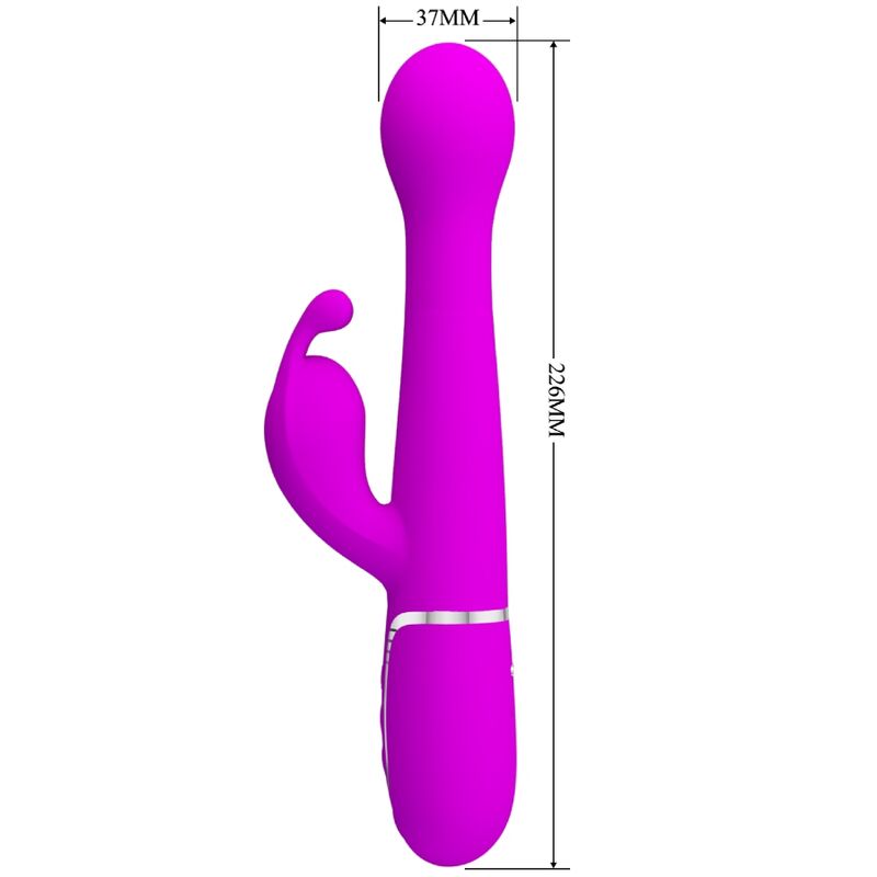 PRETTY LOVE - VIBRADOR DEJON RABBIT 3 EN 1 MULTIFUNCIÓN VIOLETA