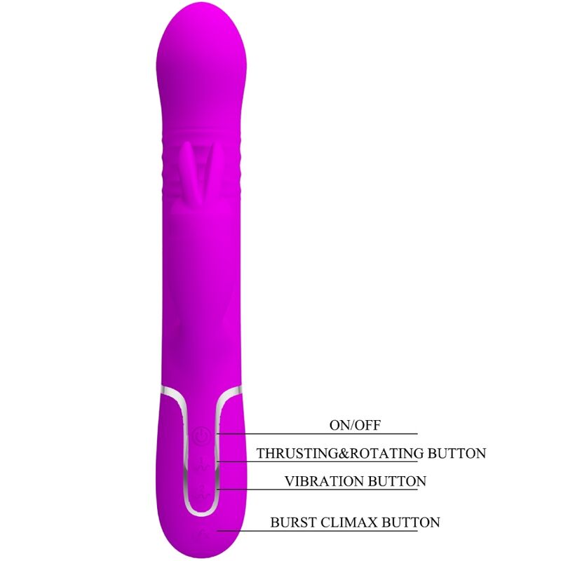 PRETTY LOVE - VIBRADOR COALE RABBIT PERLAS VIOLETAS