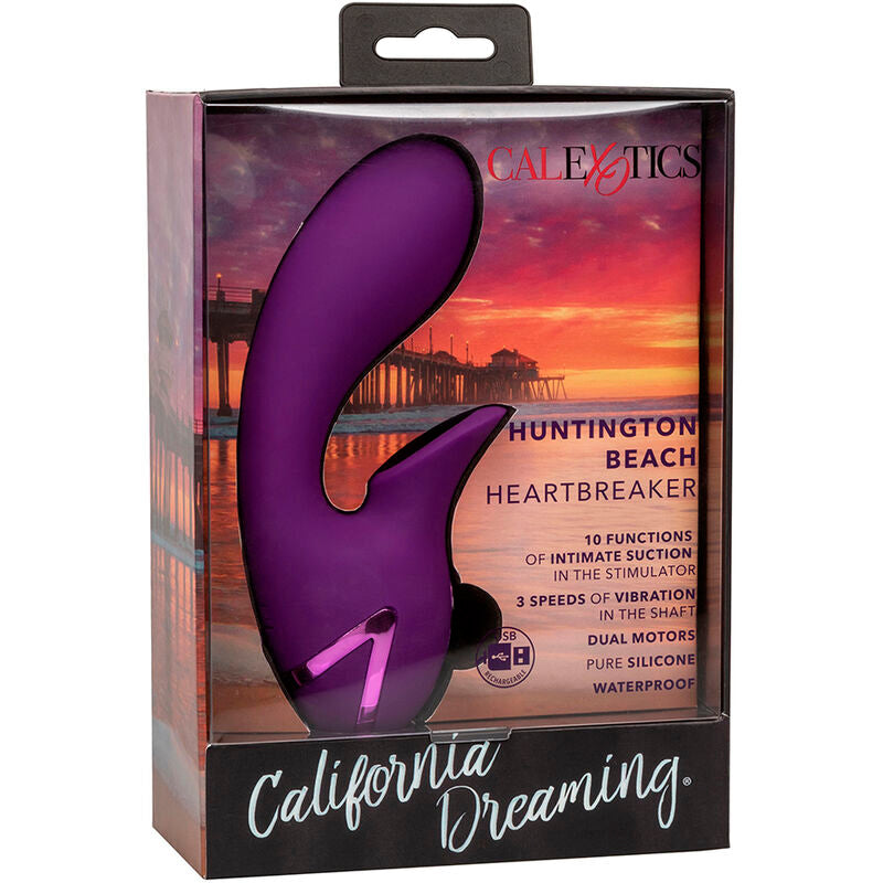 CALEXOTICS - ESTIMULADOR Y SUCTOR HUNTINGTON BEACH HEARTBREAKER MORADO DE CALIFORNIA DREAMING